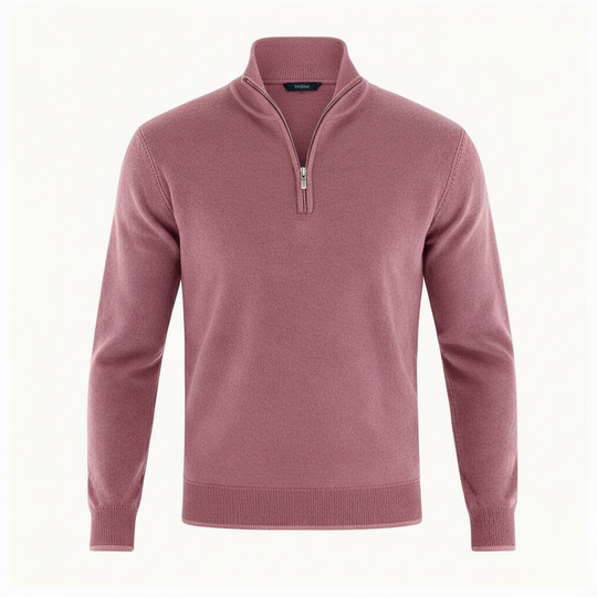 Eleganter Merino Komfort Pullover Damen Reißverschluss Moderne Strickware | R&B