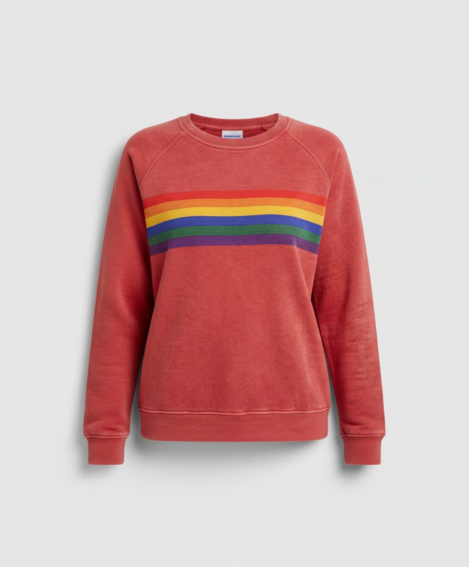 Weicher Regenbogen Pullover Damen | R&B