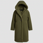 Damen Teddy Mantel mit Kapuze - R&B