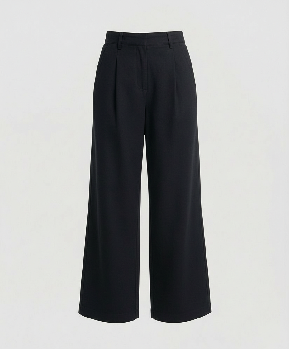 Schwarze High-Waist Straight Jeans Damen Übergröße Locker Bequem