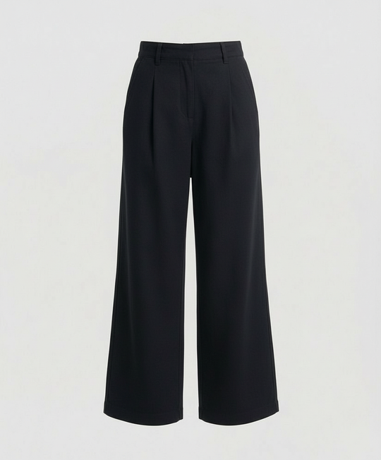 Schwarze High-Waist Straight Jeans Damen Übergröße Locker Bequem