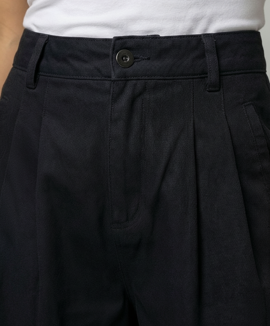Schwarze High-Waist Straight Jeans Damen Übergröße Locker Bequem
