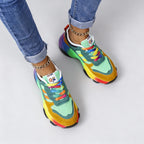 Damen Orthopädische Schuhe – Regenbogen, Ultraleicht, Stoßdämpfend, Fußgewölbestütze, Weite Zehenbox