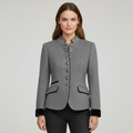 Klassische Strukturierte Premium Komfort Wolljacke Damen | R&B