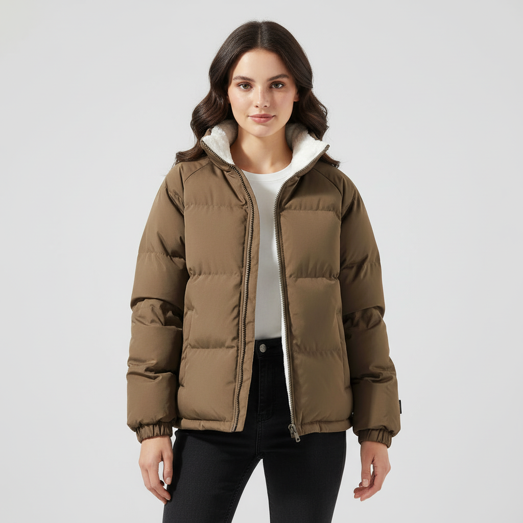 Warm Fleecegefüttert Leicht Pufferjacke Damen | R&B