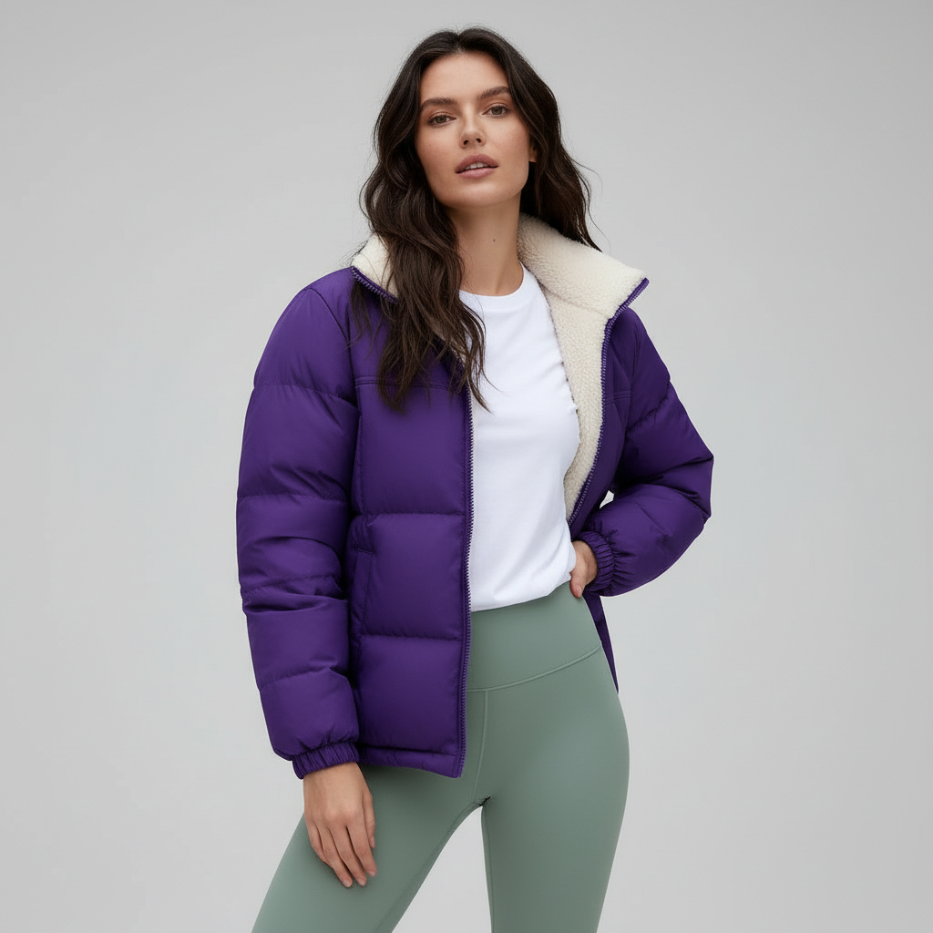 Warme Damen Steppwinterjacke