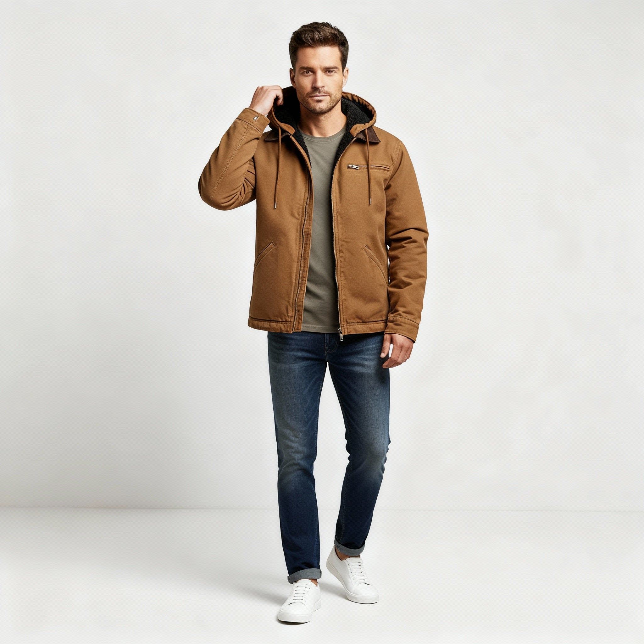 Funktionale Wasserdichte Outdoor Winterparka Jacke Mit Kapuze Polyester | R&B