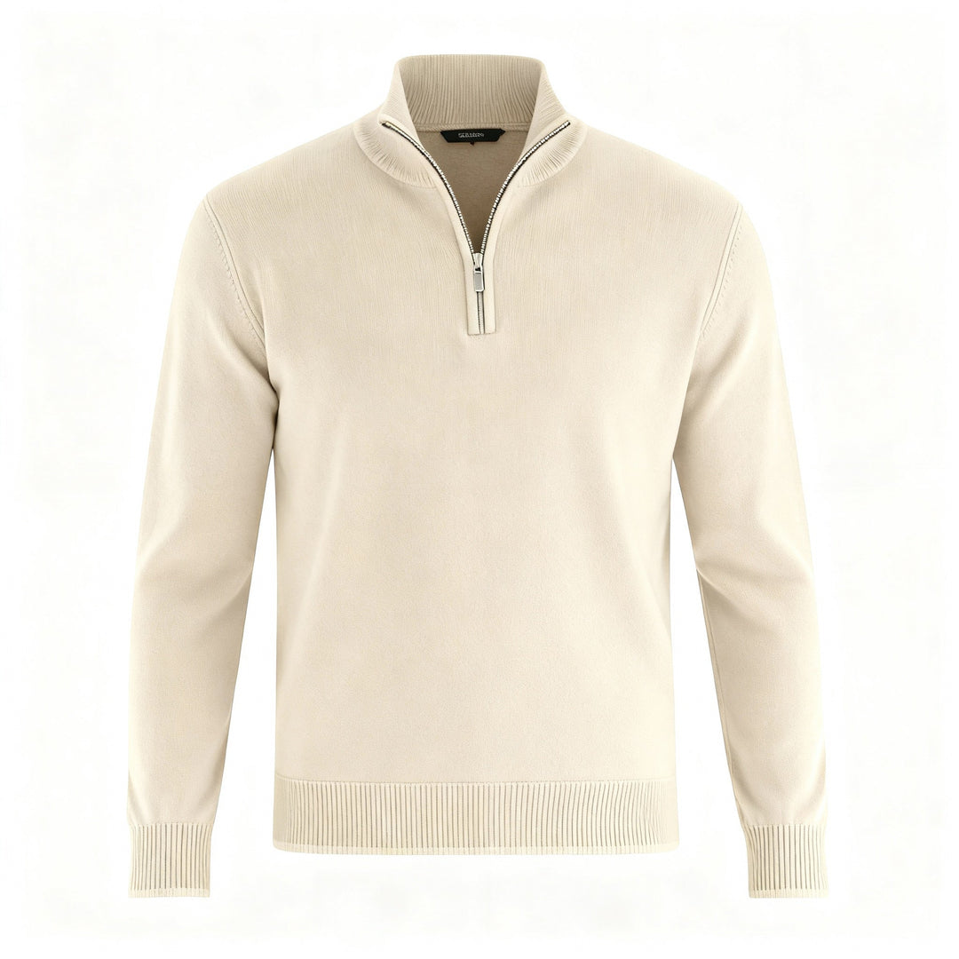 Eleganter Merino Komfort Pullover Damen Reißverschluss Moderne Strickware | R&B