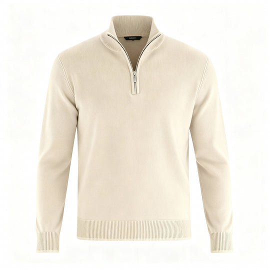 Eleganter Merino Komfort Pullover Damen Reißverschluss Moderne Strickware | R&B