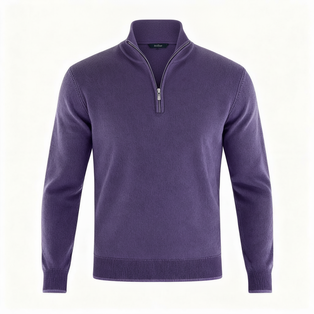 Eleganter Merino Komfort Pullover Damen Reißverschluss Moderne Strickware | R&B