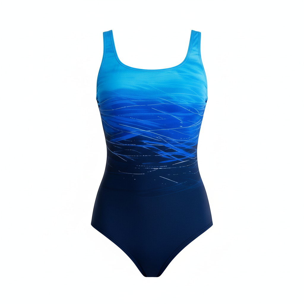 Einteiliger Sport-Badeanzug mit Ombre-Design | R&B