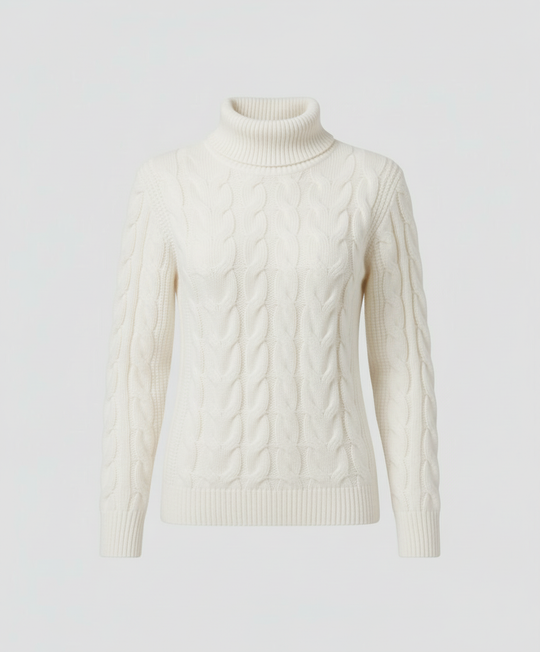 Zopfmuster Rollkragenpullover Damen | R&B