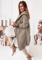 R&B | Langärmlige Strickjacke Mit Kapuze Und Knopfleiste