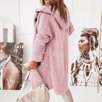 R&B | Langärmlige Strickjacke Mit Kapuze Und Knopfleiste