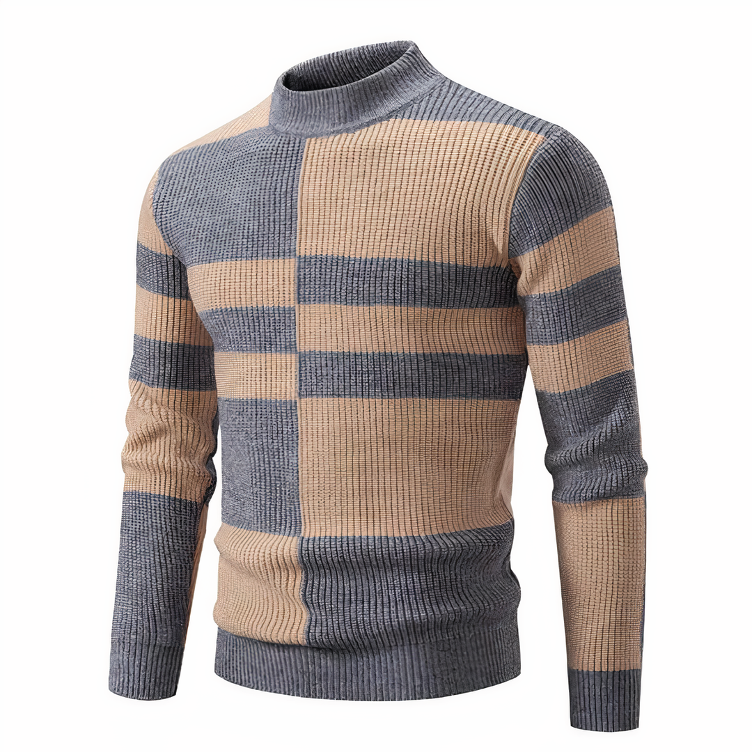 R&B | Stilvoll Patchwork Strickpullover für Männer