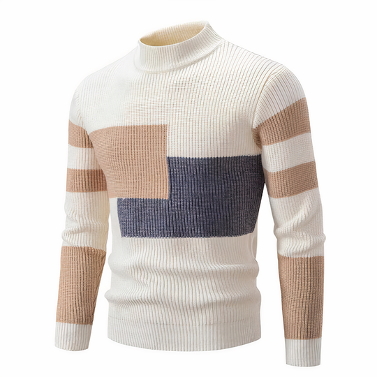 R&B | Stilvoll Patchwork Strickpullover für Männer