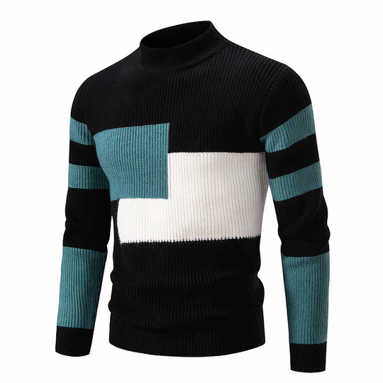 R&B | Stilvoll Patchwork Strickpullover für Männer