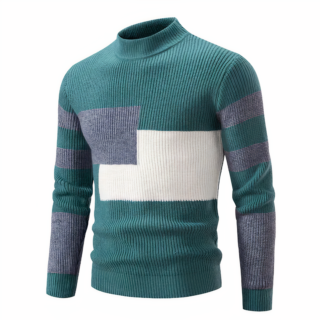 R&B | Stilvoll Patchwork Strickpullover für Männer