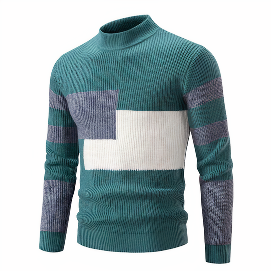R&B | Stilvoll Patchwork Strickpullover für Männer