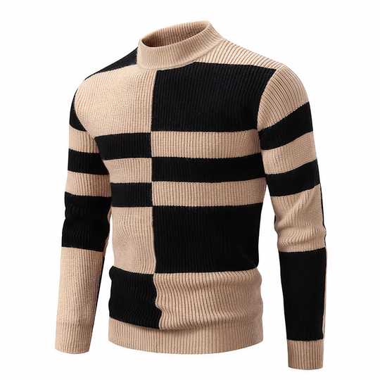 R&B | Stilvoll Patchwork Strickpullover für Männer