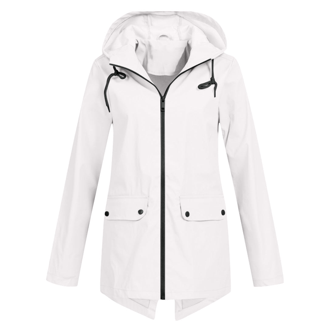 R&B | Eleganter Langer Regenmantel mit Kapuze für Damen