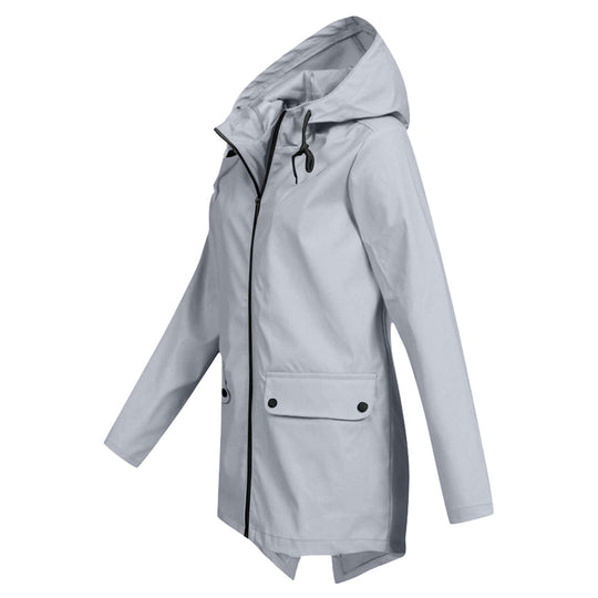 R&B | Übergangsjacke Damen mit Reißverschluss und Kapuze Wasserfest