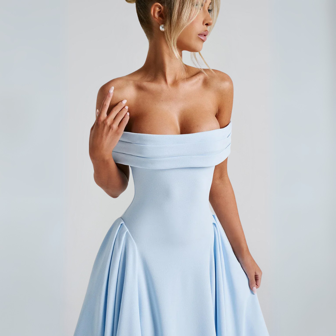 R&B | Midi-Kleid Elegant Blau