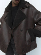 R&B | Vintage Kunstlederjacke für Frauen