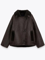 R&B | Vintage Kunstlederjacke für Frauen