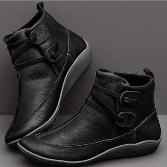 R&B | Damen Vintage Casual Kurze Knöchelstiefel