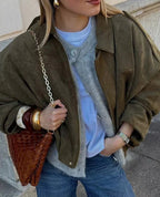 R&B | Oversized Damenjacke aus veganem Wildleder