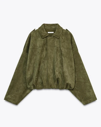 R&B | Oversized Damenjacke aus veganem Wildleder