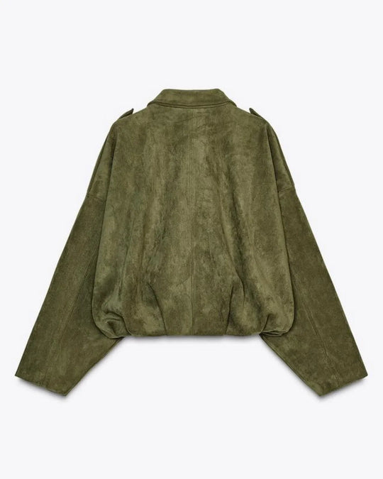 R&B | Oversized Damenjacke aus veganem Wildleder