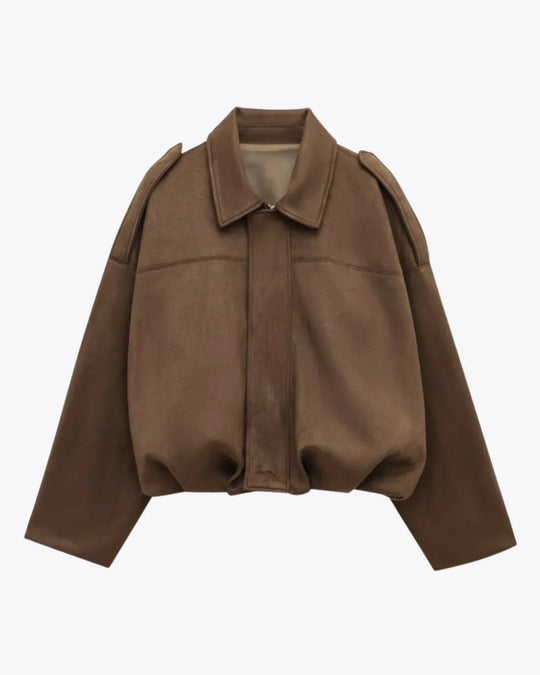 R&B | Oversized Damenjacke aus veganem Wildleder