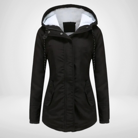 R&B | Damen Kapuzenfleece gefütterte Winterjacke