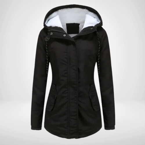 R&B | Damen Kapuzenfleece gefütterte Winterjacke