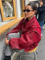 R&B | Rote Vintage jacke für Damen