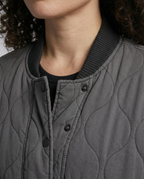 R&B | Damen Oversized Graue Bomberjacke