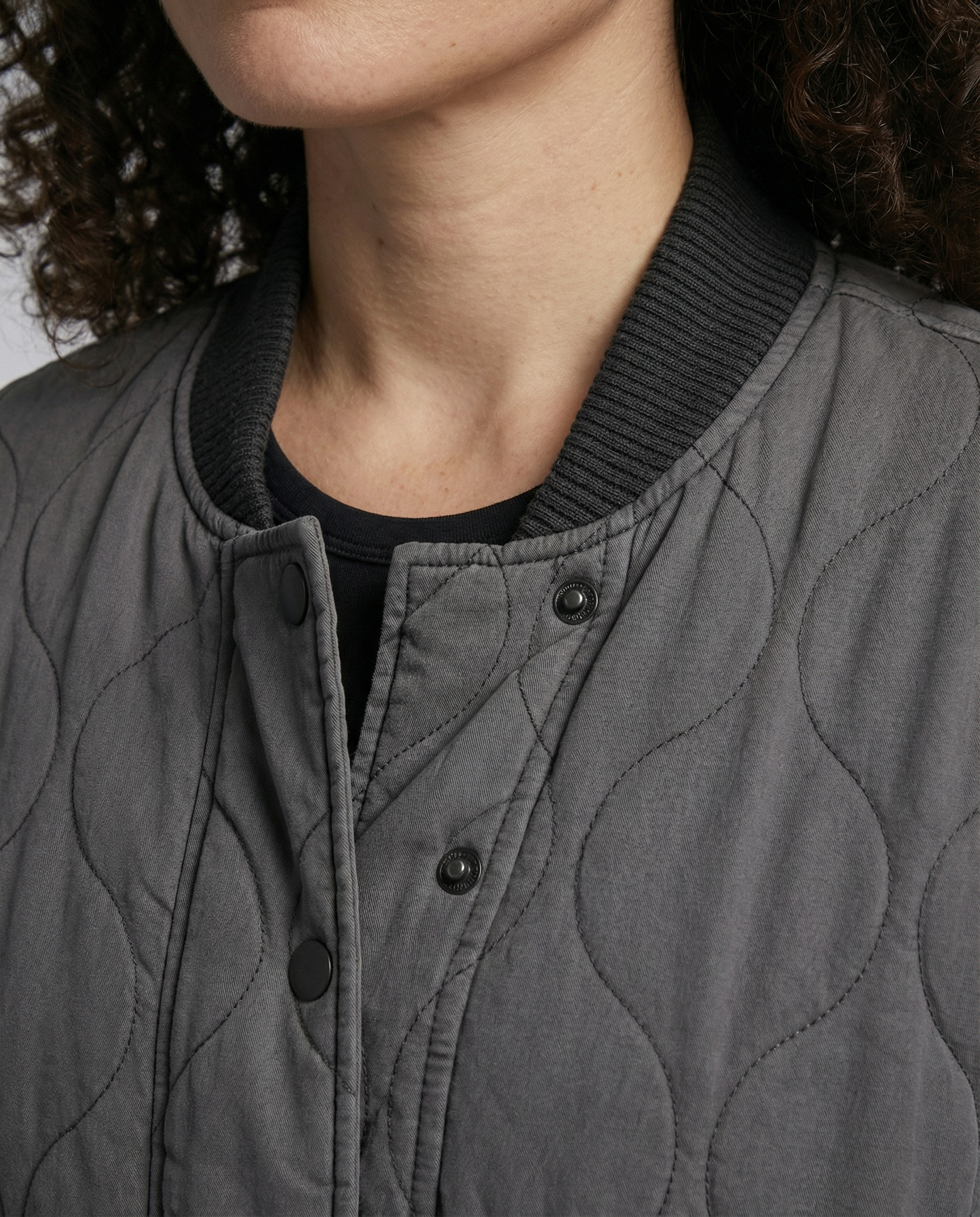 R&B | Damen Oversized Graue Bomberjacke