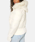 Damen Gesteppt Winterjacke mit Warm & Abnehmbarer Kapuze | R&B