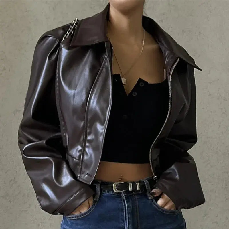 R&B | Übergroße Kunstlederjacke