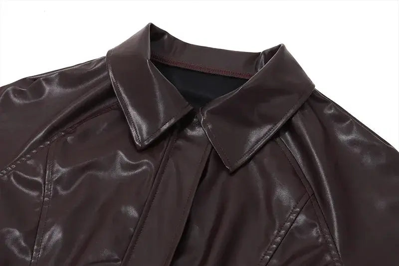 R&B | Übergroße Kunstlederjacke