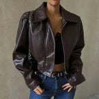 R&B | Übergroße Kunstlederjacke
