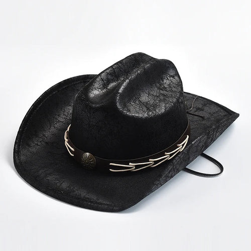 R&B - Cowboyhut mit Knochenperlenbesatz
