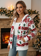 R&B | Damen Hoodie Roter Weihnachtspullover Frauen