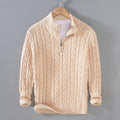R&B | Strickpullover mit Half-zip Baumwolle Klassisch, Warm