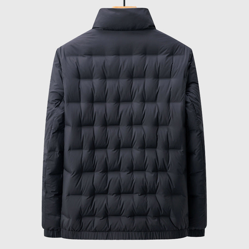 R&B | Herren Stepp-Pufferjacke - Hoher Kragen und Voller Reißverschluss
