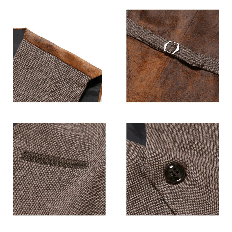 R&B | Vintage V-Ausschnitt Revers Weste