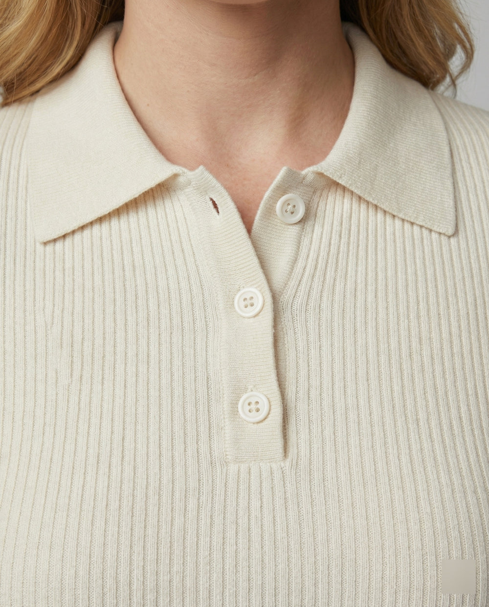 Figurbetonter Damen Langarm Strickpullover mit Polokragen im schicken Korea-Stil