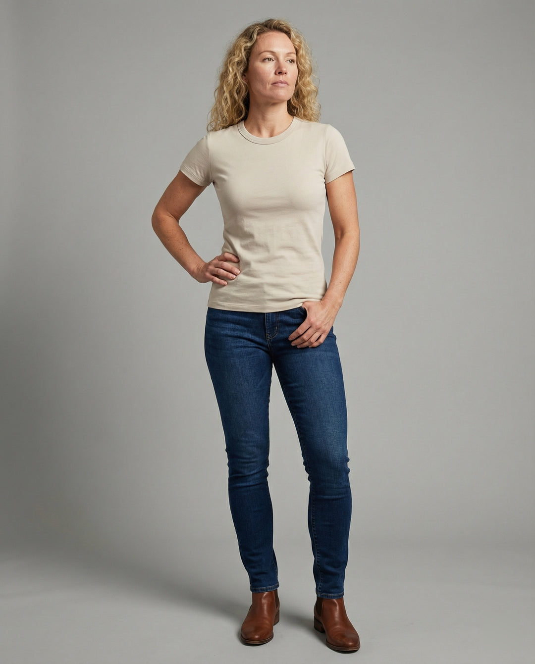 Figurbetontes Kurzarm T-Shirt im koreanischen Stil für Damen Sommer
